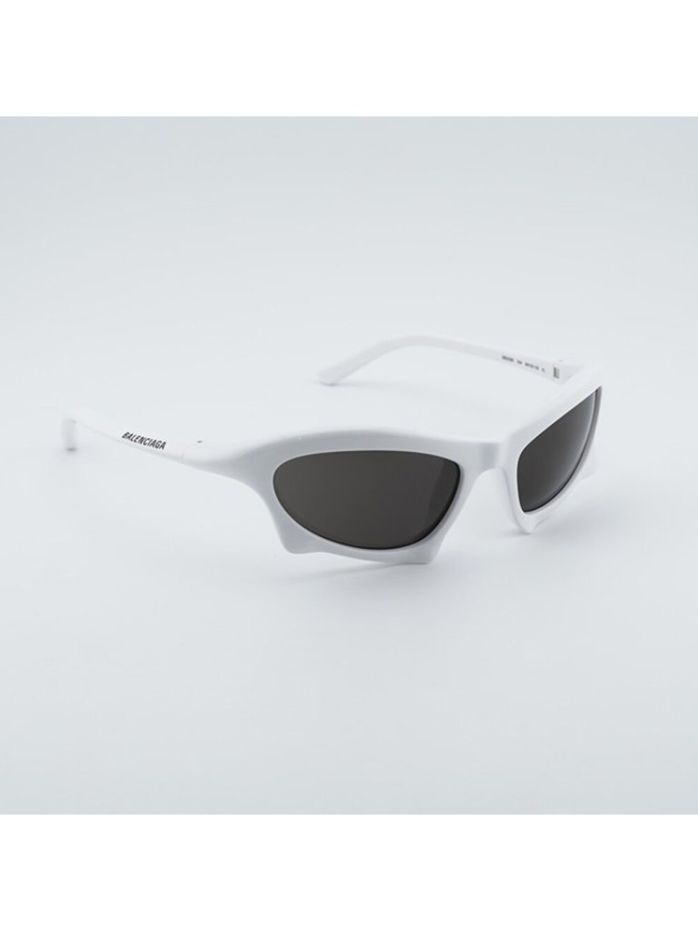 Balenciaga BB0229S 004 Unisex Sunglasses White Oval Frame, Grey Lenses - Picture 2 of 12